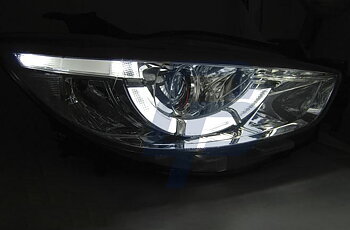 HEADLIGHTS MAZDA CX5 11-15 CHROME TRUE DRL XENON
