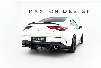 REAR SPLITTER (WITH VERTICAL BARS) SUITABLE FOR MERCEDES-AMG CLA 35  / 45  COUPE / SHOOTING BRAKE C118 FACELIFT / X118 FACELIFT – MAXTON DESIGN