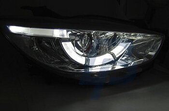 HEADLIGHTS MAZDA CX5 11-15 CHROME TRUE DRL