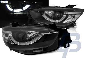 HEADLIGHTS MAZDA CX5 11-15 CHROME TRUE DRL
