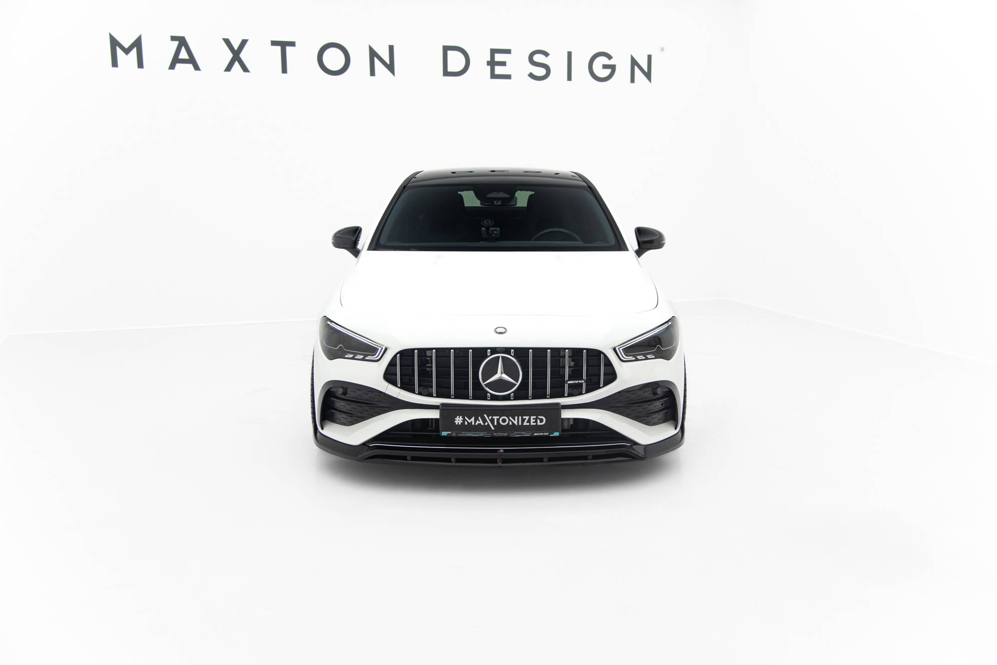 FRONT SPLITTER SUITABLE FOR MERCEDES-AMG CLA 35 COUPE / SHOOTING BRAKE C118 FACELIFT / X118 FACELIFT – MAXTON DESIGN - 3