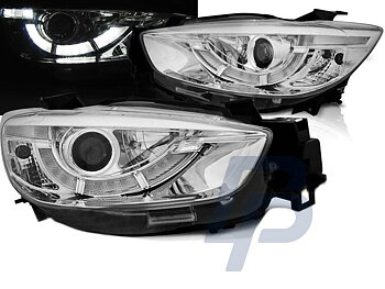 HEADLIGHTS MAZDA CX5 11-15 BLACK TRUE DRL