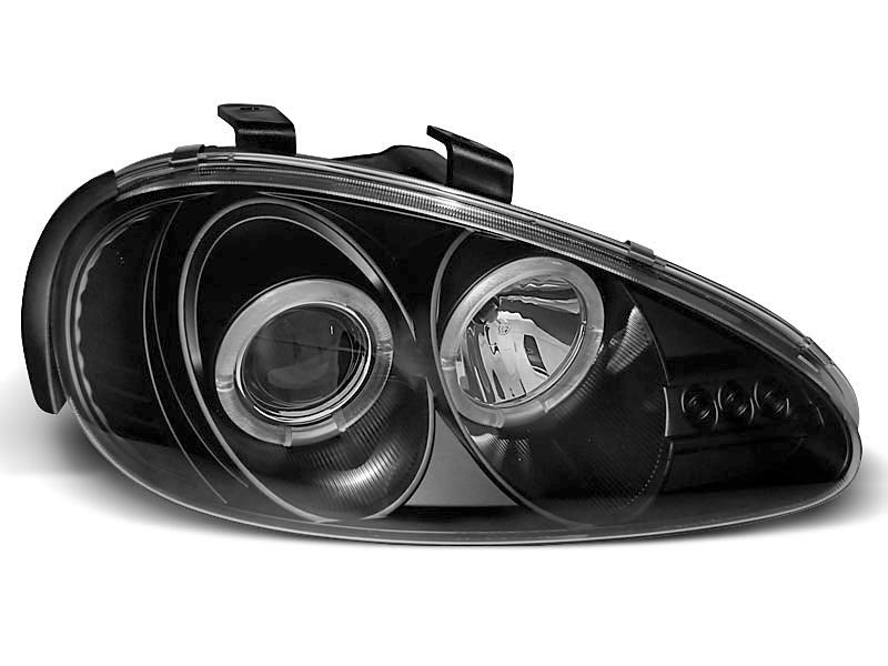 HEADLIGHTS MAZDA MX3 91-98 ANGEL EYES BLACK