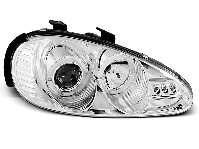 HEADLIGHTS MAZDA MX3 91-98 ANGEL EYES CHROME