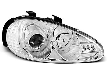 HEADLIGHTS MAZDA MX3 91-98 ANGEL EYES CHROME