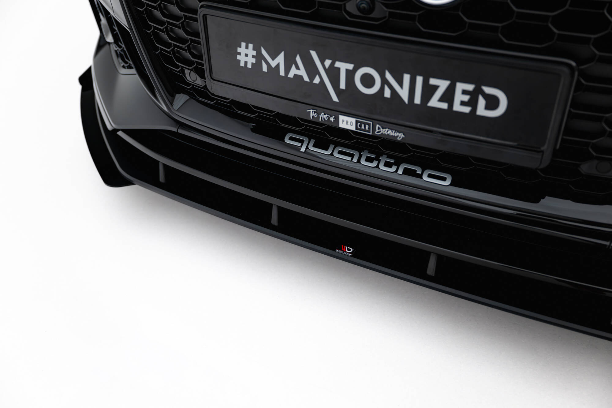 STREET PRO FRONT SPLITTER + FLAPS SUITABLE FOR AUDI RS5 COUPE / SPORTBACK F5 – MAXTON DESIGN - 6