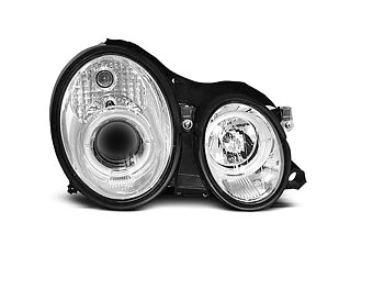 HEADLIGHTS MERCEDES W208 CLK 03.97-04.02 ANGEL EYES CHROME