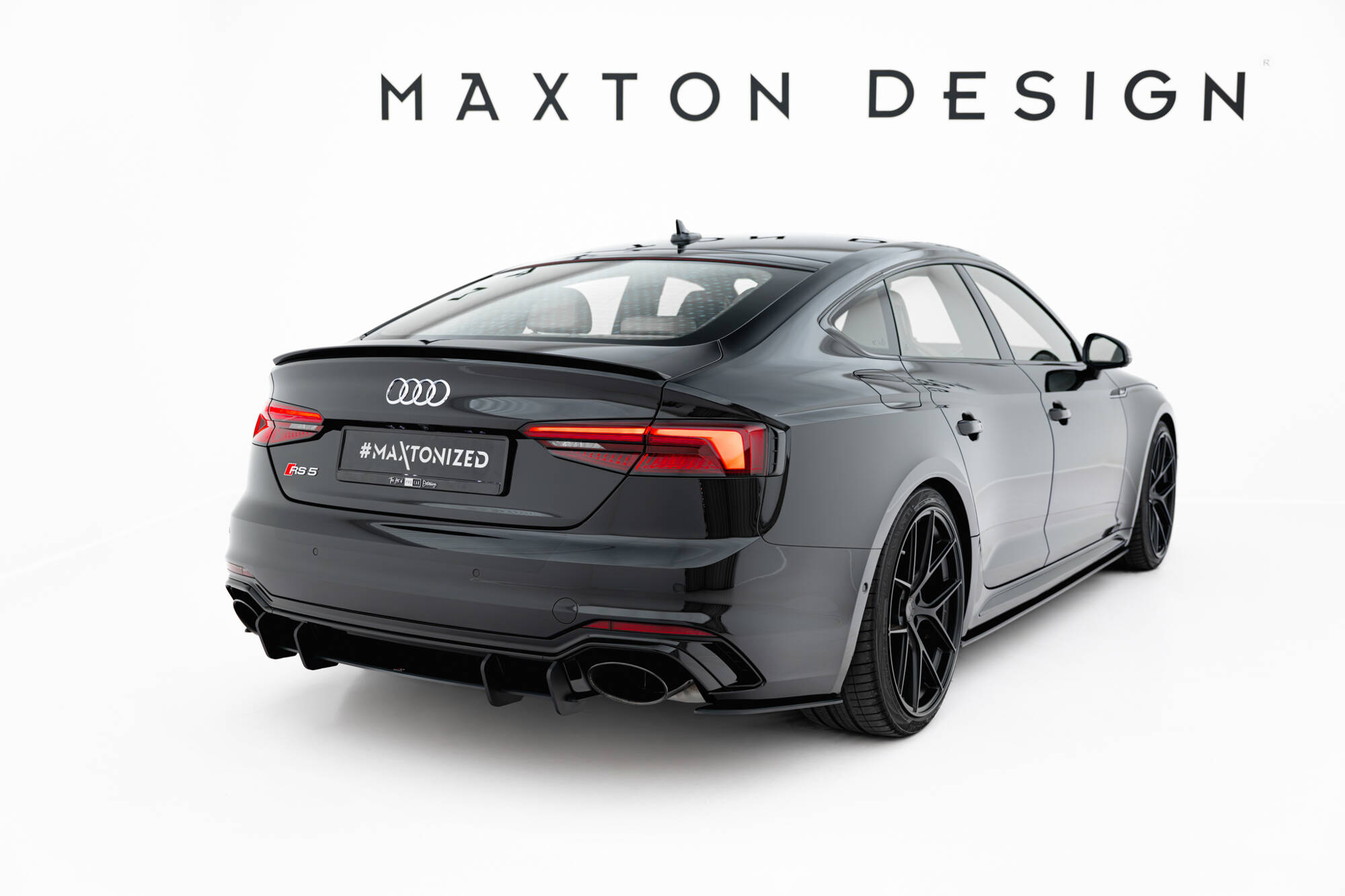 STREET PRO REAR SIDE SPLITTERS  SUITABLE FOR AUDI RS5 COUPE / SPORTBACK F5 – MAXTON DESIGN