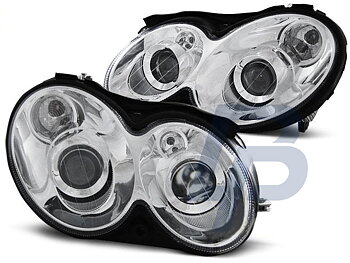 HEADLIGHTS MERCEDES CLK W209 03-10 CHROME