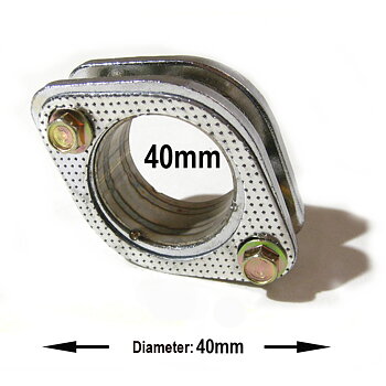 EXHAUST ADAPTER 2.5 INCH 40 MM 2 BOLT (UNIVERSAL)