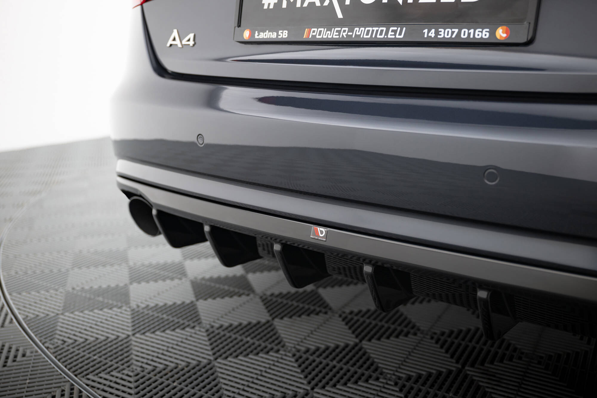 REAR VALANCE SUITABLE FOR AUDI A4 B8 FACELIFT (VERSION WITH SINGLE EXHAUSTS ON BOTH SIDES) – MAXTON DESIGN - 4