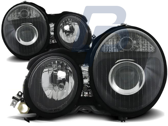 HEADLIGHTS MERCEDES W210 E-CLASS 95-05.99 BLACK - 2