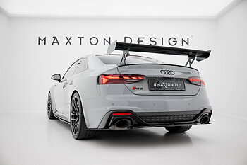CARBON SPOILER WITH EXTERNAL BRACKETS UPRIGHTS V.1 SUITABLE FOR AUDI A5 / A5 S-LINE / S5 / RS5 COUPE F5 / F5 FACELIFT – MAXTON DESIGN