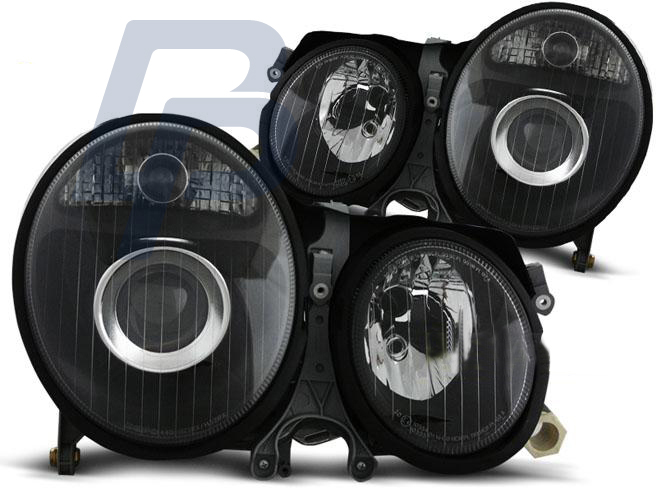 HEADLIGHTS MERCEDES W210 E-CLASS 06.99-03.02 BLACK - 2