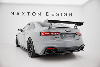 CARBON SPOILER WITH EXTERNAL BRACKETS UPRIGHTS V.2 SUITABLE FOR AUDI A5 / A5 S-LINE / S5 / RS5 COUPE F5 / F5 FACELIFT – MAXTON DESIGN