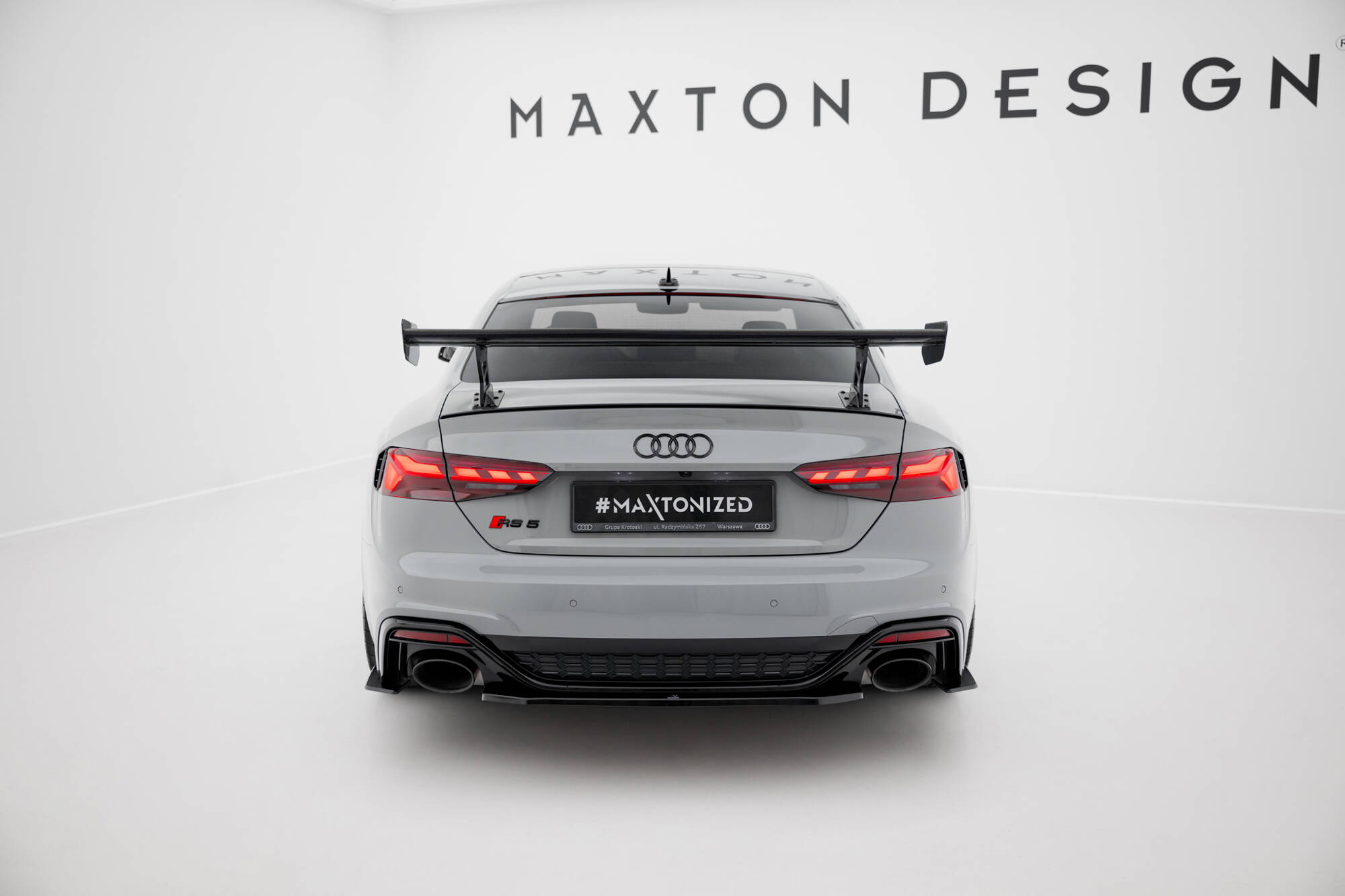 CARBON SPOILER WITH EXTERNAL BRACKETS UPRIGHTS V.2 SUITABLE FOR AUDI A5 / A5 S-LINE / S5 / RS5 COUPE F5 / F5 FACELIFT – MAXTON DESIGN - 5