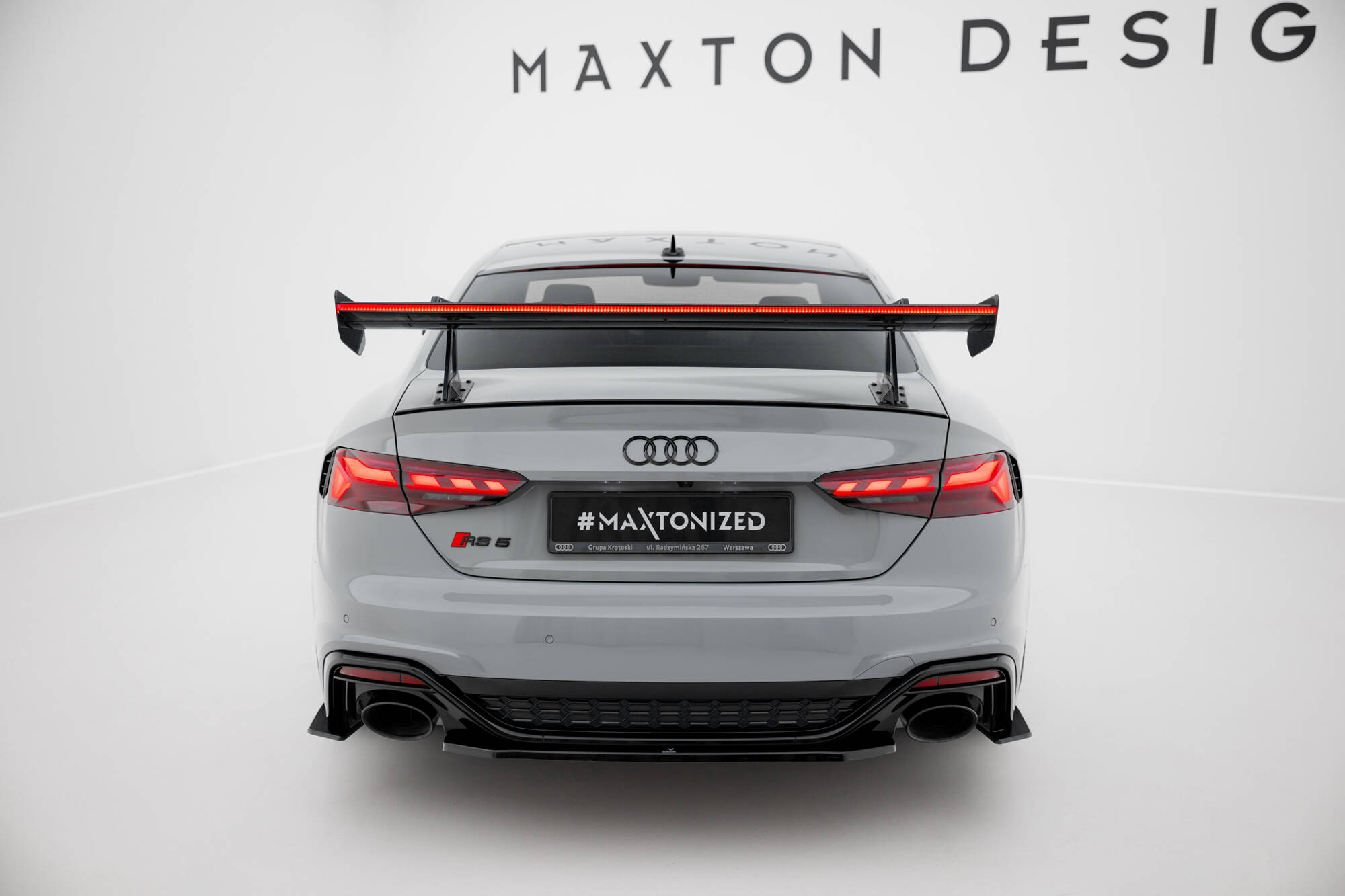 CARBON SPOILER WITH UPPER SWAN MOUNTING + LED SUITABLE FOR AUDI A5 / A5 S-LINE / S5 / RS5 COUPE F5 / F5 FACELIFT – MAXTON DESIGN - 15