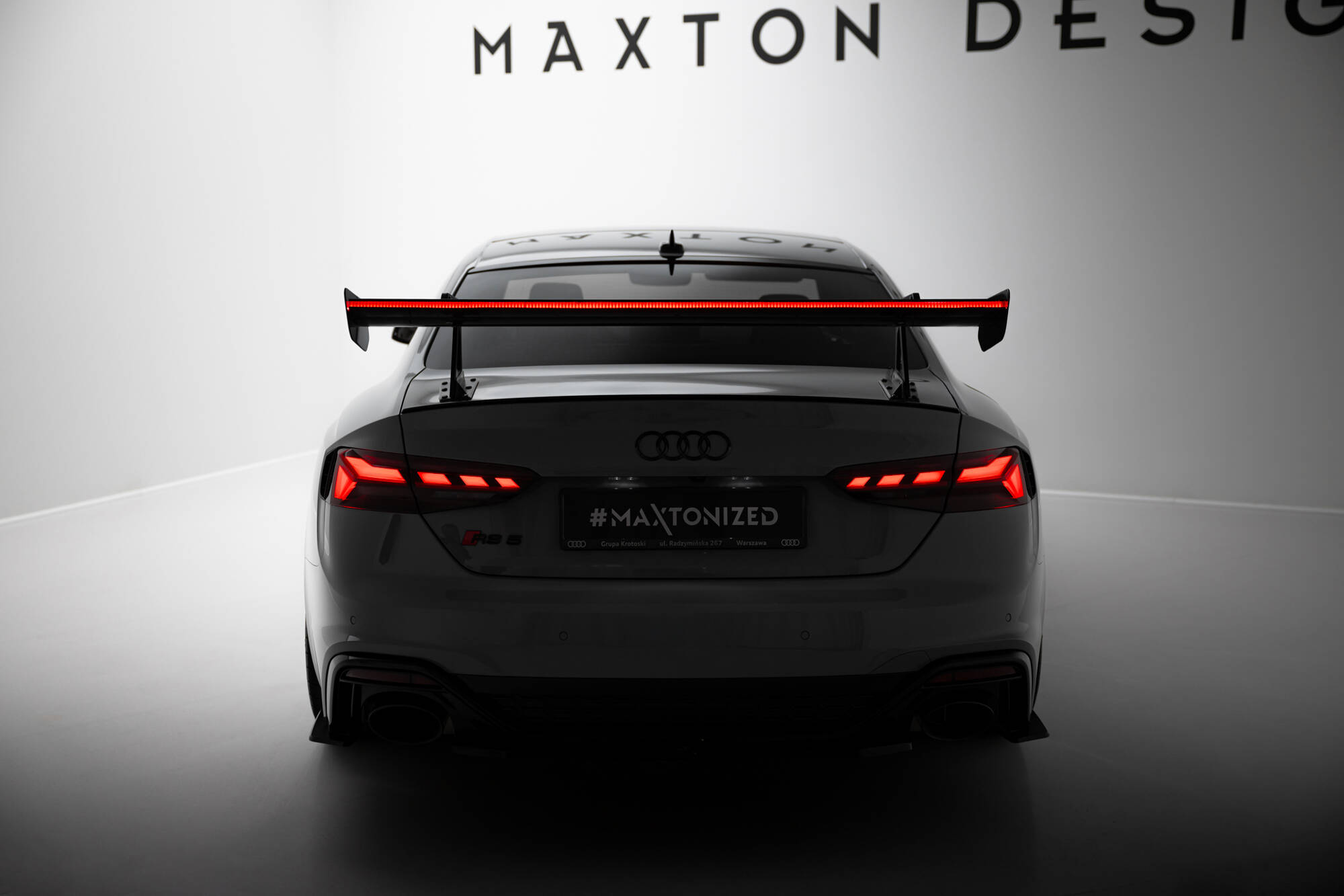 CARBON SPOILER WITH UPPER SWAN MOUNTING + LED SUITABLE FOR AUDI A5 / A5 S-LINE / S5 / RS5 COUPE F5 / F5 FACELIFT – MAXTON DESIGN - 13