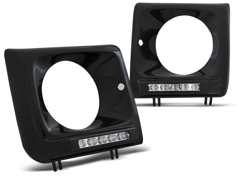 HEADLIGHTS MERCEDES W461,W463 01-12 LED DRL BLACK