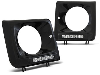 HEADLIGHTS MERCEDES W461,W463 01-12 LED DRL BLACK