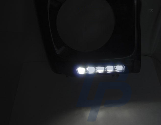 HEADLIGHTS MERCEDES W461,W463 01-12 LED DRL BLACK - 2