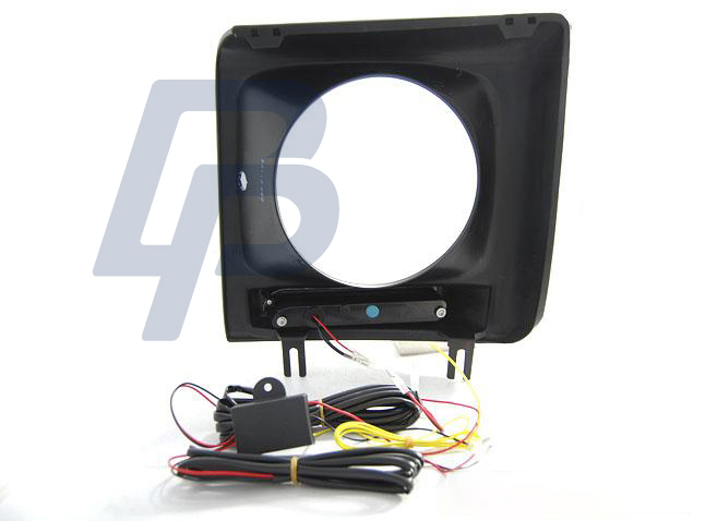 HEADLIGHTS MERCEDES W461,W463 01-12 LED DRL BLACK - 3