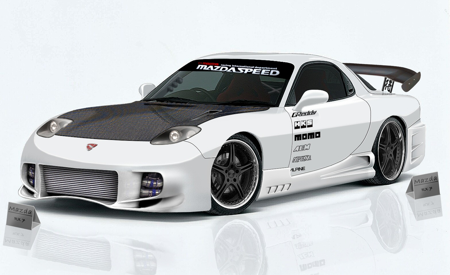 BLACK WINDSHIELD STICKER/SUNSTRIP 135X22CM INCL MAZDA LOGO - 2