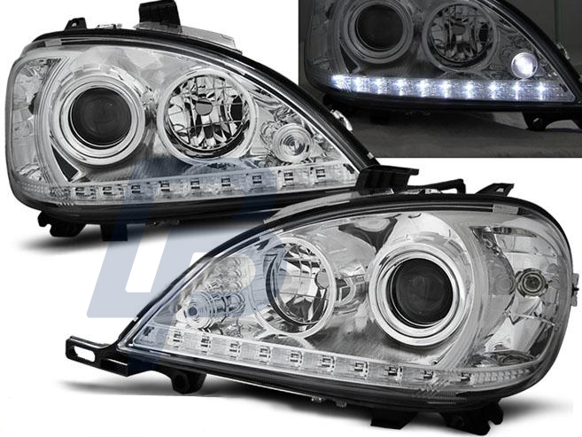 HEADLIGHTS MERCEDES W163 ML M-CLASS 09.01-05 DAYLIGHT CHROME - 2