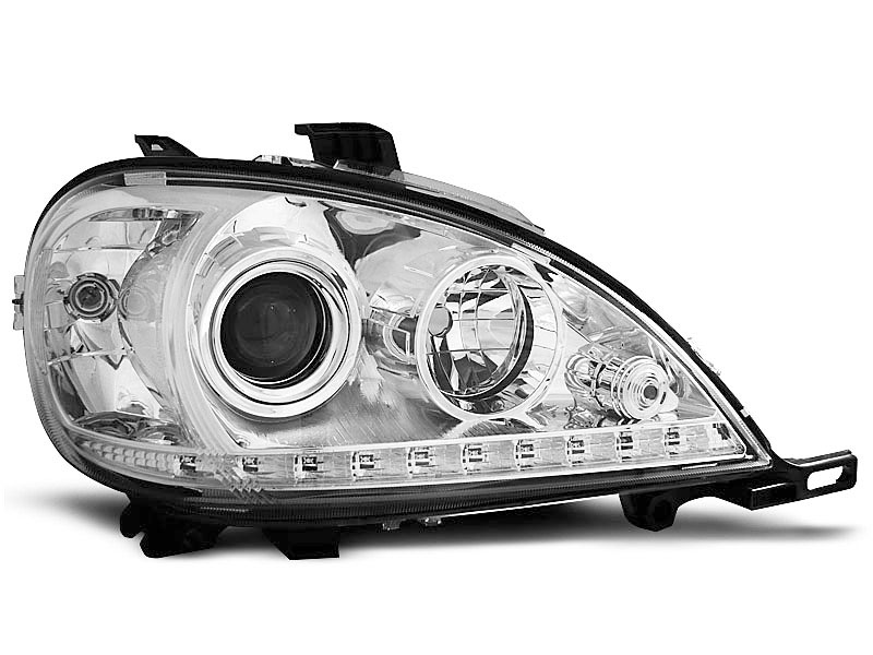 HEADLIGHTS MERCEDES W163 ML M-CLASS 09.01-05 DAYLIGHT CHROME