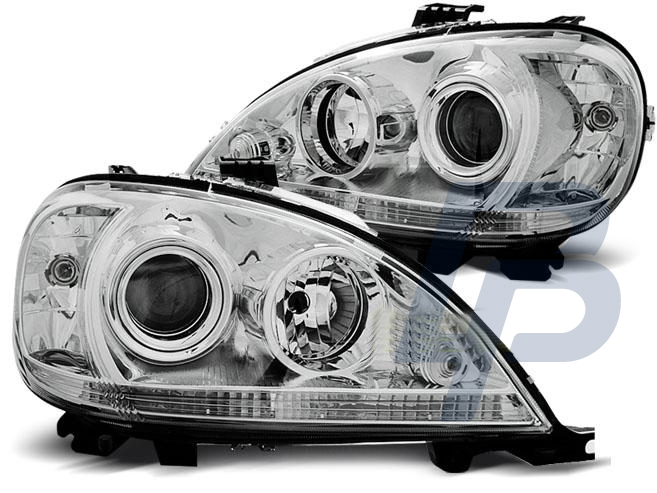 HEADLIGHTS MERCEDES W163 ML M-CLASS 09.01-05 CHROME - 2
