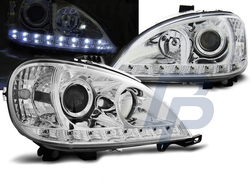 HEADLIGHTS MERCEDES W163 ML M-CLASS 09.01-05 DAYLIGHT CHROME - 3