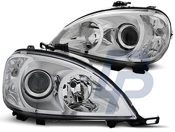 HEADLIGHTS MERCEDES W163 ML M-CLASS 03.98-08.01 CHROME