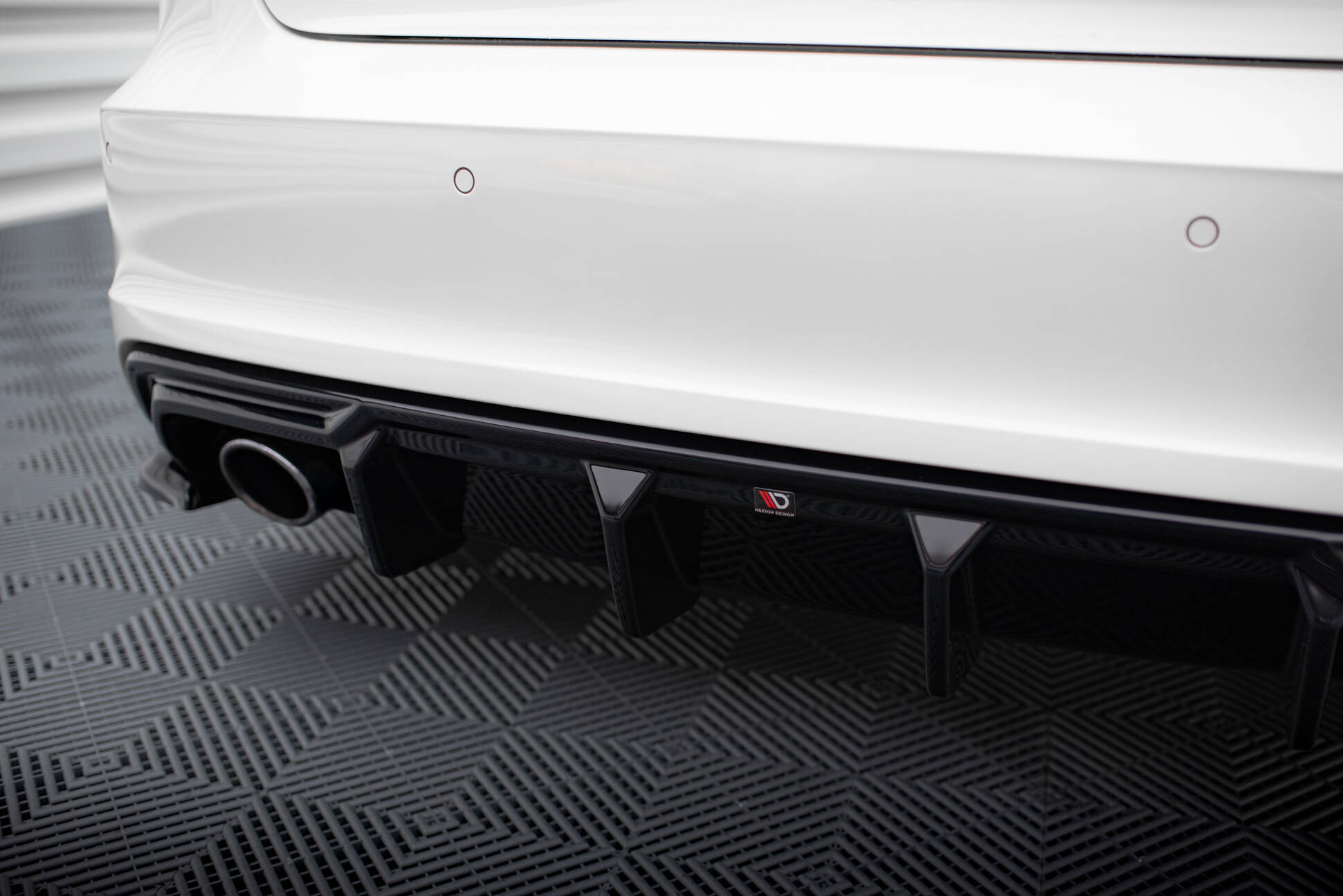 REAR VALANCE SUITABLE FOR AUDI A3 S-LINE SPORTBACK 8V (VERSION WITH SINGLE EXHAUST TIPS ON ONE SIDE) – MAXTON DESIGN - 3