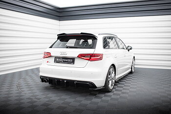 REAR VALANCE SUITABLE FOR AUDI A3 S-LINE SPORTBACK 8V (VERSION WITH SINGLE EXHAUST TIPS ON ONE SIDE) – MAXTON DESIGN