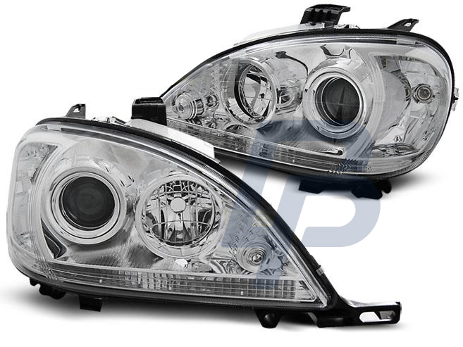 HEADLIGHTS MERCEDES W163 ML M-CLASS 03.98-08.01 CHROME - 2