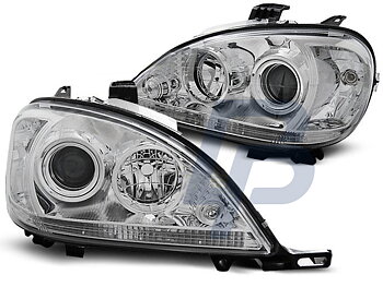 HEADLIGHTS MERCEDES W163 ML M-CLASS 03.98-08.01 CHROME
