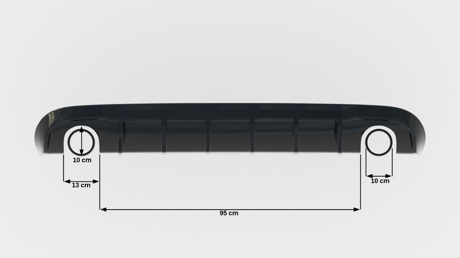 REAR VALANCE SUITABLE FOR AUDI A5 S-LINE SPORTBACK 8T (VERSION WITH SINGLE EXHAUST TIPS ON BOTH SIDES) – MAXTON DESIGN - 3