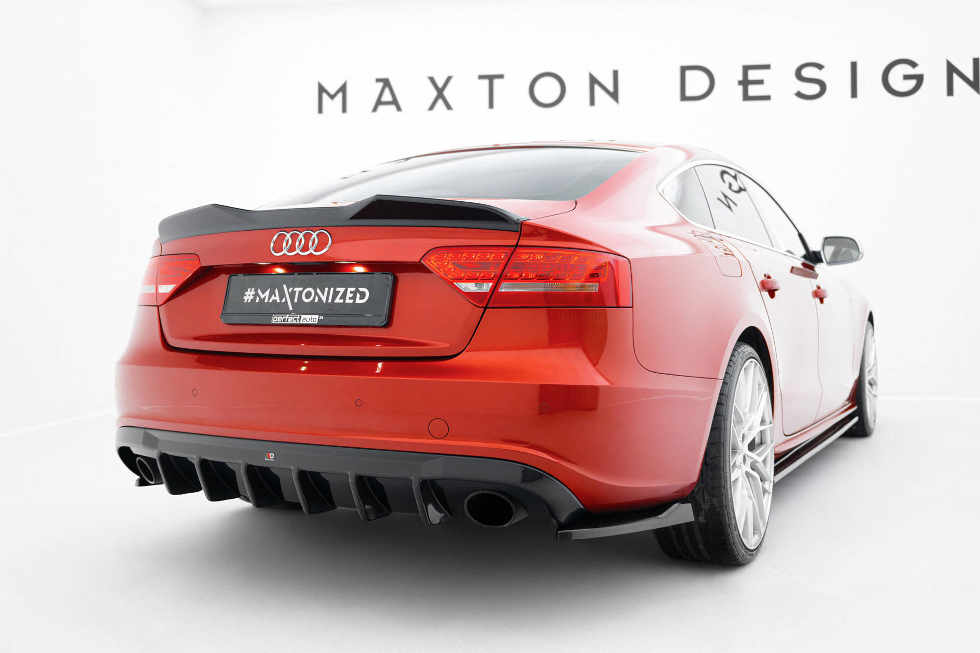 REAR VALANCE SUITABLE FOR AUDI A5 S-LINE SPORTBACK 8T (VERSION WITH SINGLE EXHAUST TIPS ON BOTH SIDES) – MAXTON DESIGN - 4
