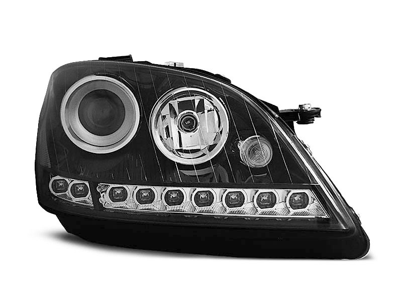 HEADLIGHTS MERCEDES W164 ML M-CLASS 05-07 DAYLIGHT BLACK