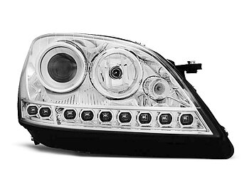 HEADLIGHTS MERCEDES W164 ML M-CLASS 05-07 DAYLIGHT CHROME