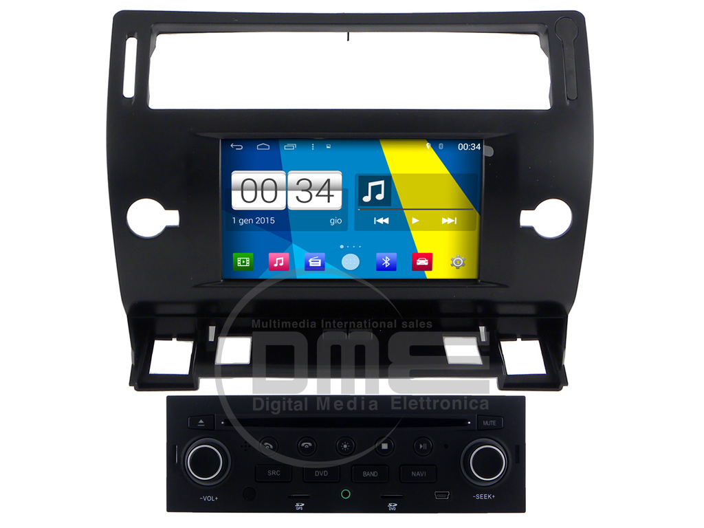 7"  CITROEN C4 MODELLANPASSAD ANDROID HUVUDENHET