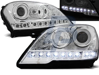HEADLIGHTS MERCEDES W164 ML M-CLASS 08- DAYLIGHT CHROME