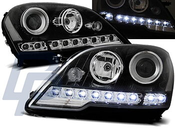 HEADLIGHTS MERCEDES W164 ML M-CLASS 08- DAYLIGHT BLACK