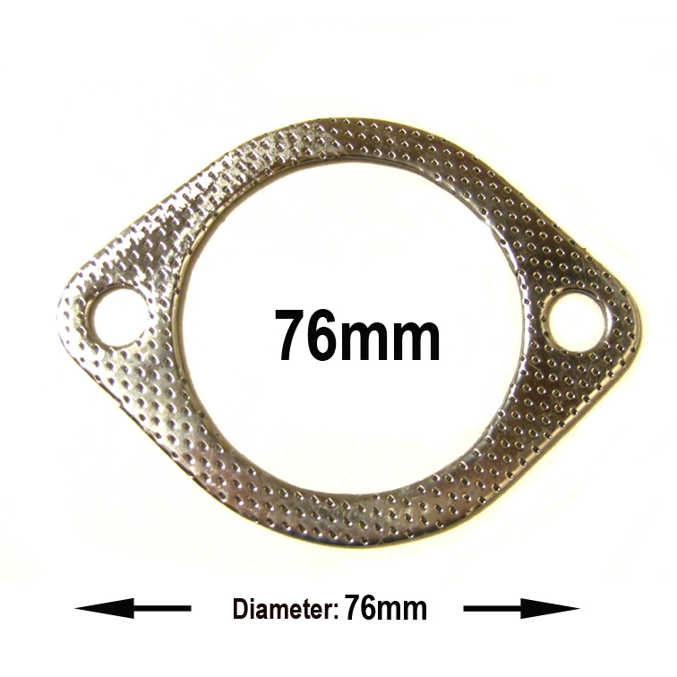 UNIVERSAL 2 HOLE EXHAUST GASKET 76MM