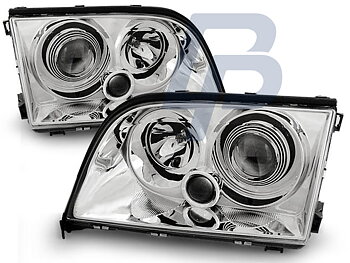 HEADLIGHTS MERCEDES W140 S-CLASS 03.91-10.98 CHROME
