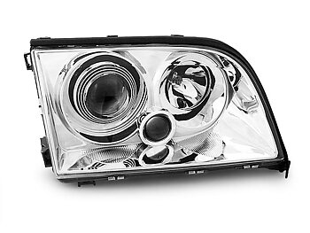 HEADLIGHTS MERCEDES W140 S-CLASS 03.91-10.98 CHROME
