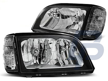 HEADLIGHTS MERCEDES W140 S-CLASS 03.91-10.98 BLACK