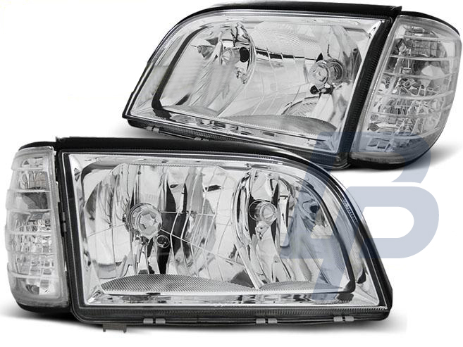 HEADLIGHTS MERCEDES W140 S-CLASS 03.91-10.98 CHROME - 2