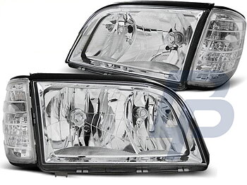 HEADLIGHTS MERCEDES W140 S-CLASS 03.91-10.98 CHROME