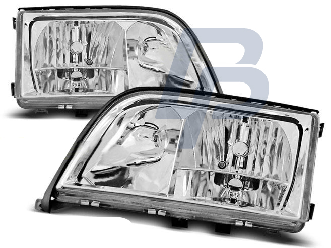 HEADLIGHTS MERCEDES W140 S-CLASS 03.91-10.98 CHROME - 2